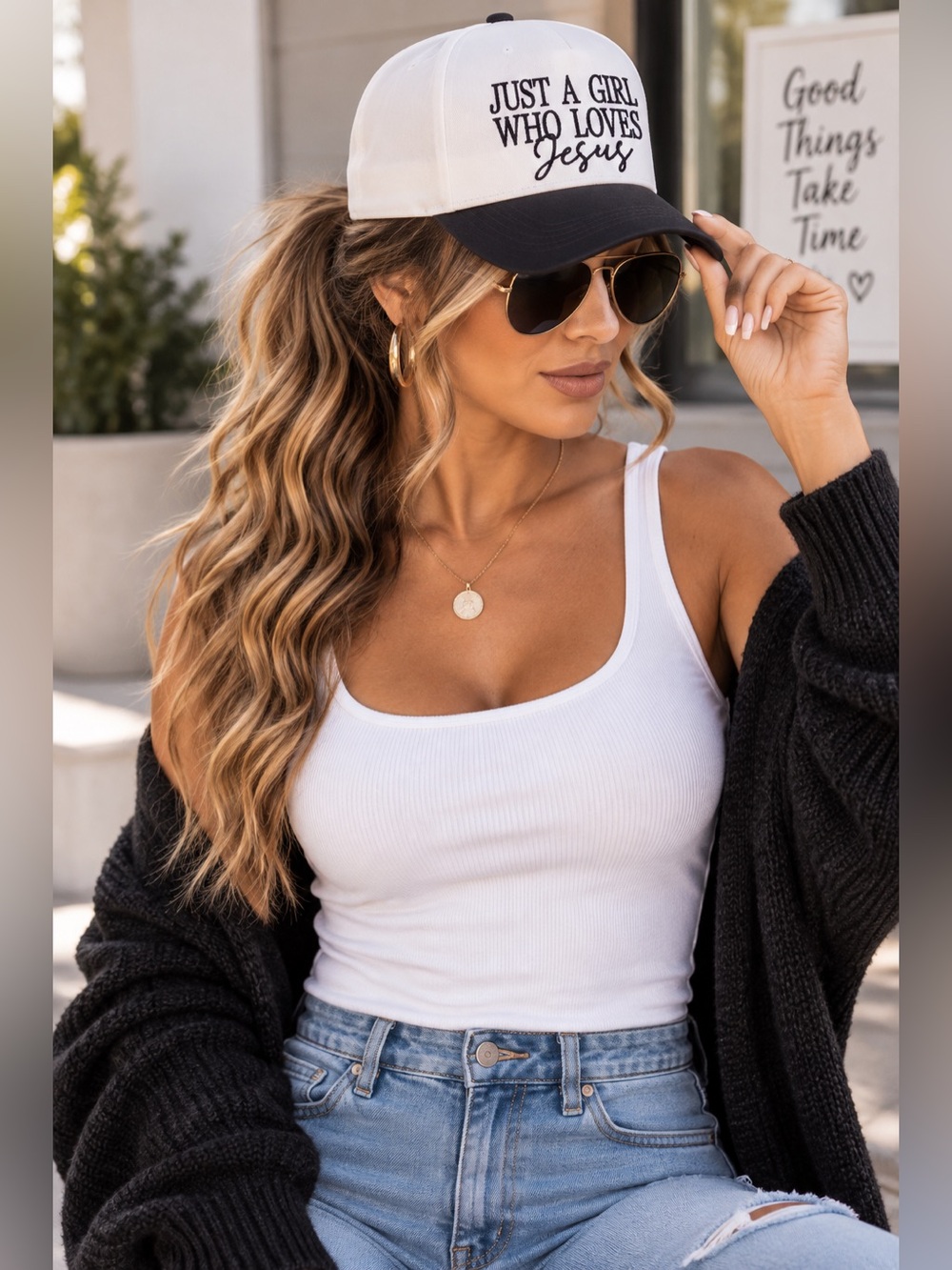 Just A Girl Who Loves Jesus Hat